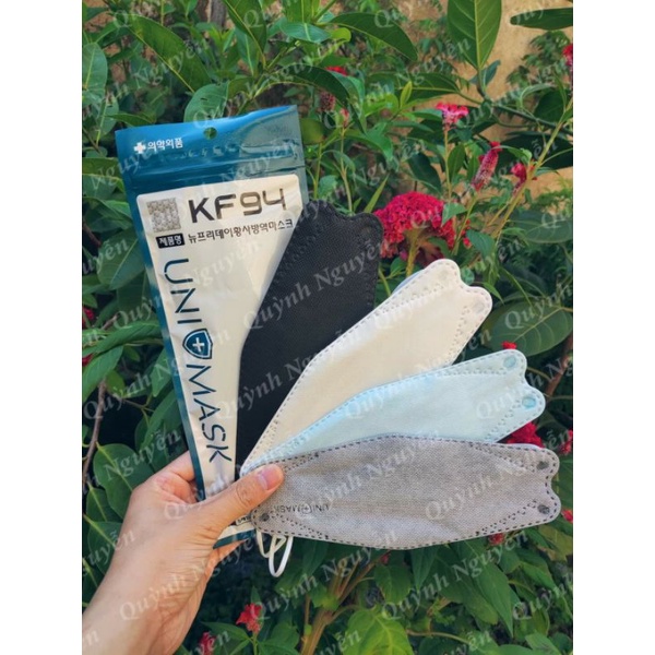 Khẩu Trang KF94 4D UNi Chính Hãng Loại Đẹp Vải Kháng Khuẩn Ngừa Bụi, Ngừa Vi Khuẩn ko