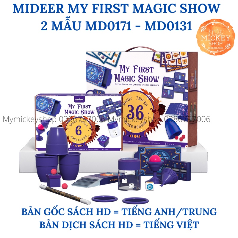 Bộ đồ chơi Mideer ảo thuật gia nhí BUỔI BIỂU DIỄN ĐẦU TIÊN CỦA TÔI My First Magic Show cho bé từ 6 7 8 tuổi