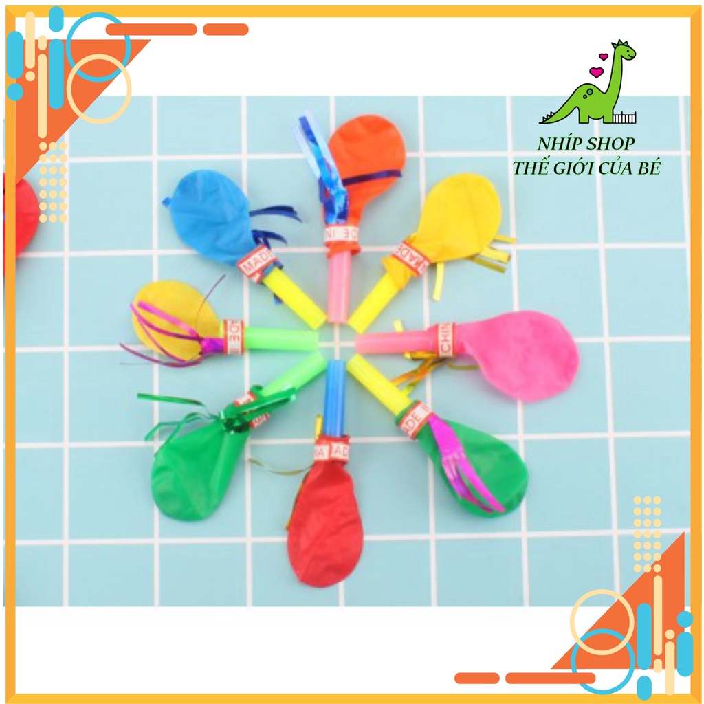 Còi Thổi Bóng Bay Cho Bé Vui Nhộn