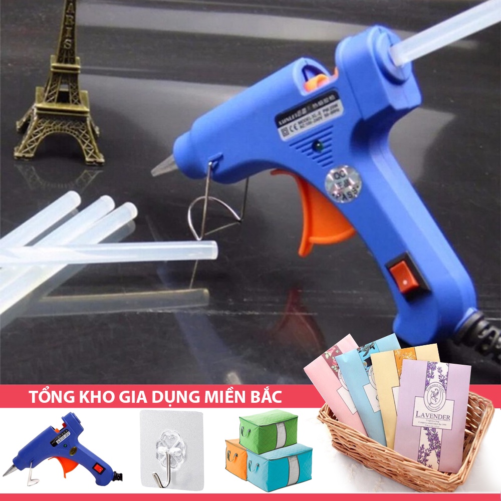 [Tổng Kho Sỉ] Súng Bắn Keo Nến Silicon Máy 20W/60W Và 20 Cây Keo - Sửa Chữa Gia Đình, Làm Đồ Hand Made