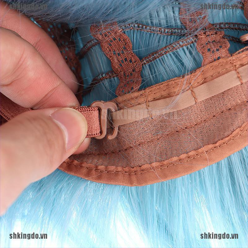 Tóc giả ngắn màu xanh dùng cosplay Shigaraki Tomura