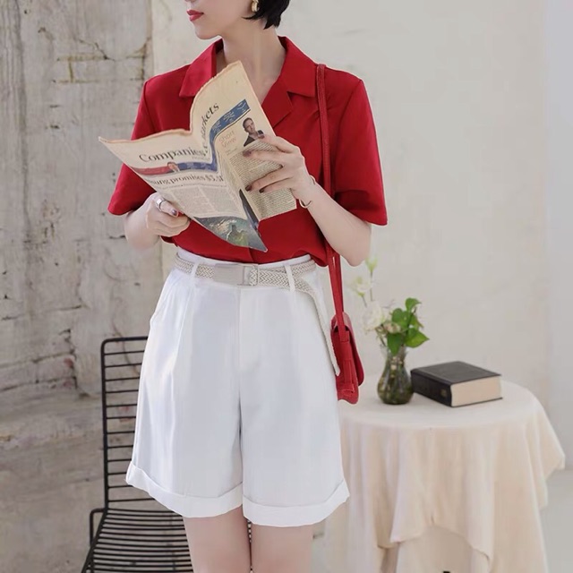 Quần short culottes gấp ống ulzzang styleHàng Quảng Châu Cao Cấp