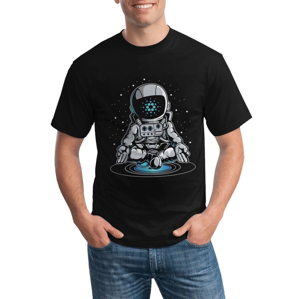 Cardano Space Suite Phi hành gia Ada Coin Tiền điện tử 100% Cotton Tee Man Out Wear Thời trang Hoang