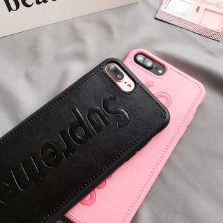 Ốp supreme da mềm 3 màu cho iphone