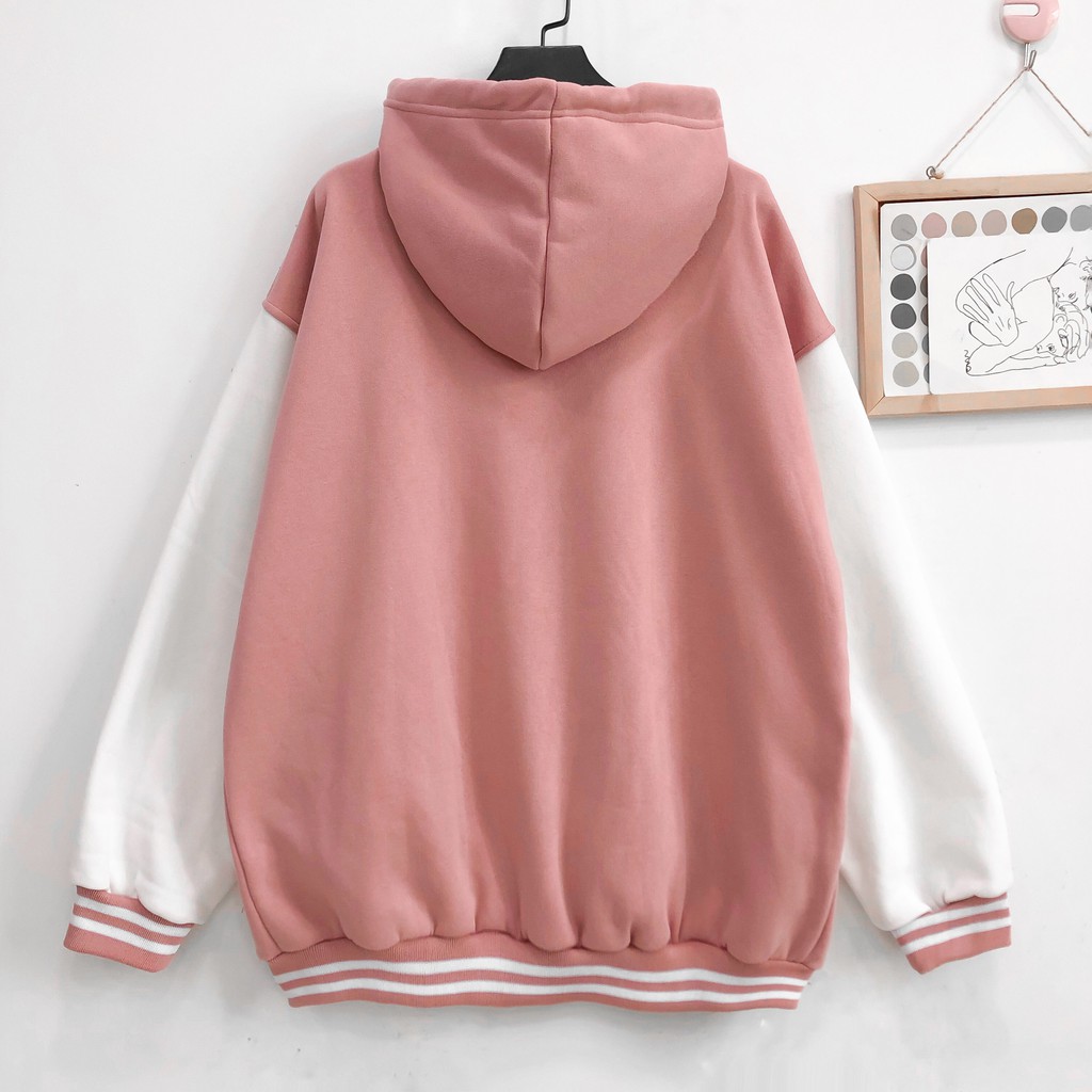 [Mã SKAMCLU7 giảm 10% tối đa 50K đơn 0Đ] Áo khoác form rộng phối nón BOMBER SPRING ulzzang (ẢNH THẬT) | WebRaoVat - webraovat.net.vn