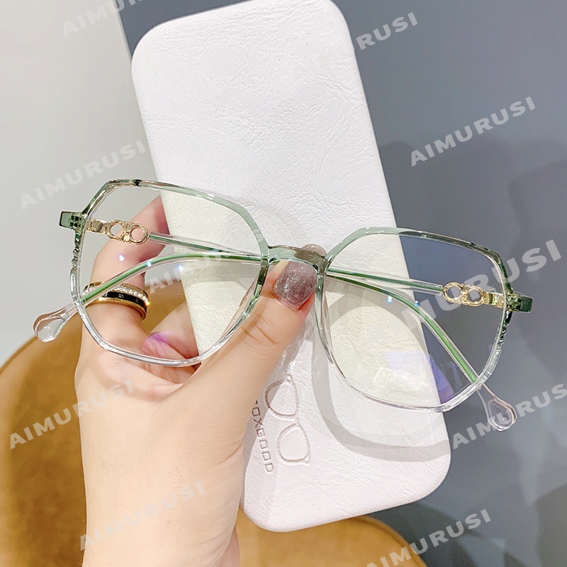 Kính cận gọng đa giác màu gradient thời trang TR90
