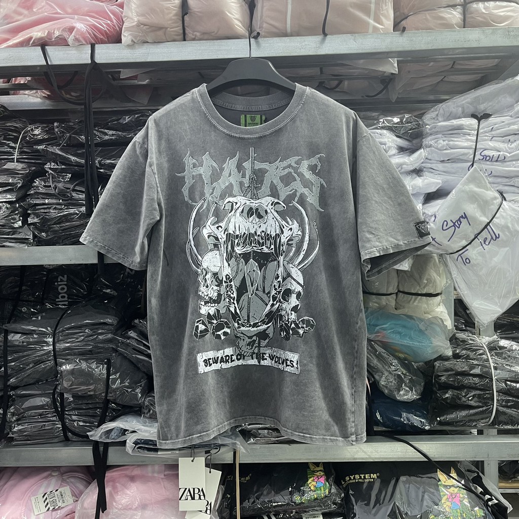 [Mã SKAMCLU7 giảm 10% Tối Đa 50K đơn 0Đ] Áo thun HADES WASH TEE XƯƠNG SỌ Nam nữ chất cotton full tag KUN SHOP | BigBuy360 - bigbuy360.vn
