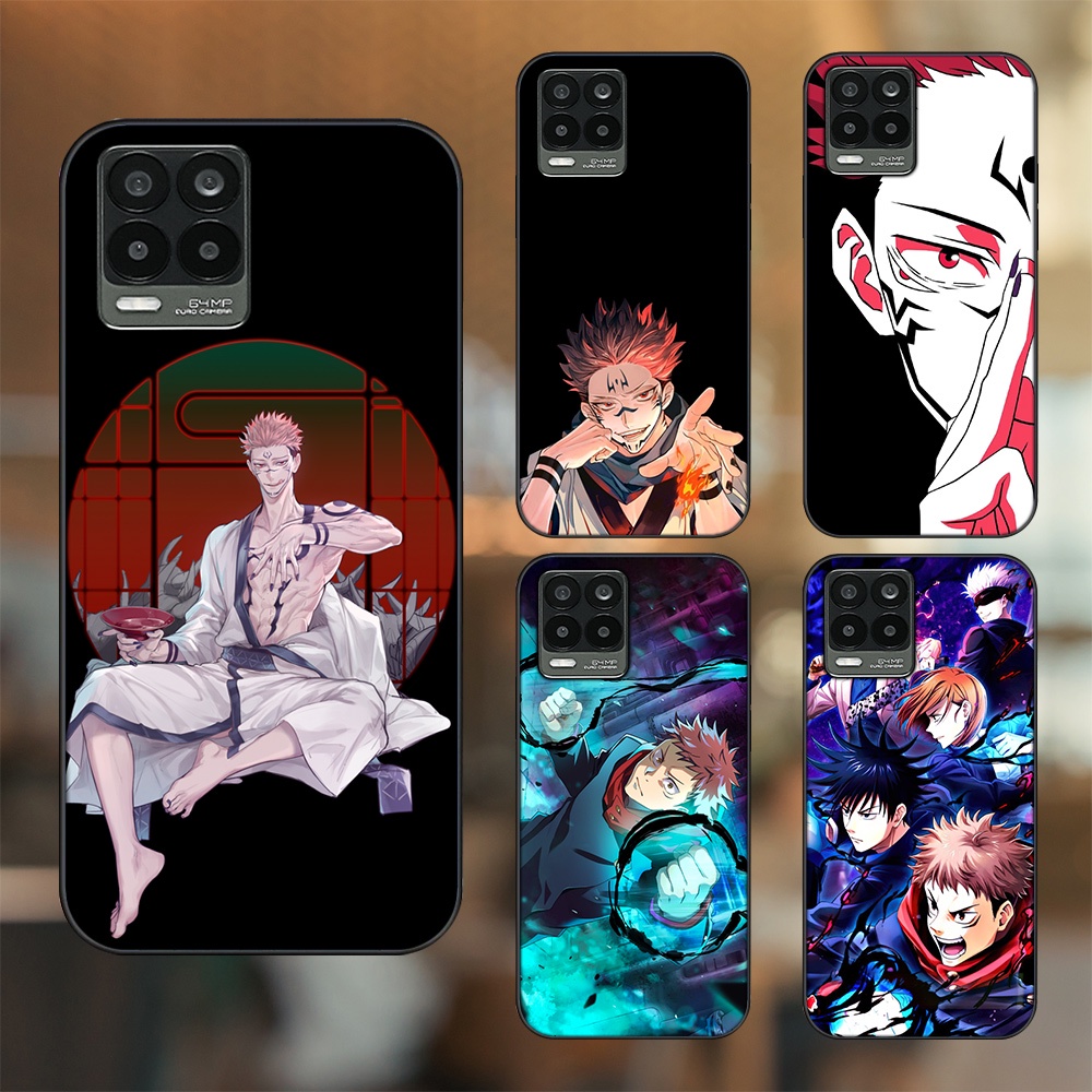 Ốp lưng Realme 8, 8 Pro viền đen in hình Yuji Jujutsu Kaisen