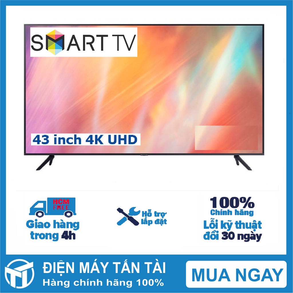 Smart Tivi Samsung 4K UHD 55 Inch UA55AU7000 mới 2021 ,Hệ Điều Hành Tizen OS, giao hàng miễn phí HCM