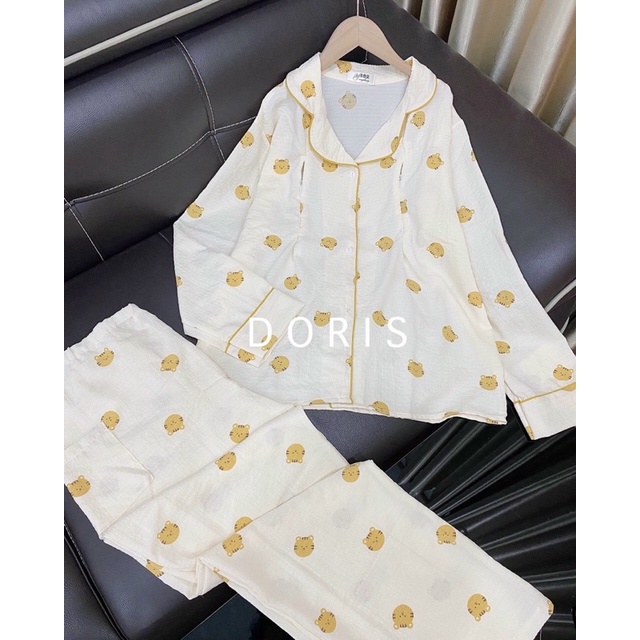 BỘ BẦU  PIJAMA MẶC BẦU VÀ SAU SINH XỐP MỀM CÓ KHOÁ TI TIỆN LỢI CHO MẸ