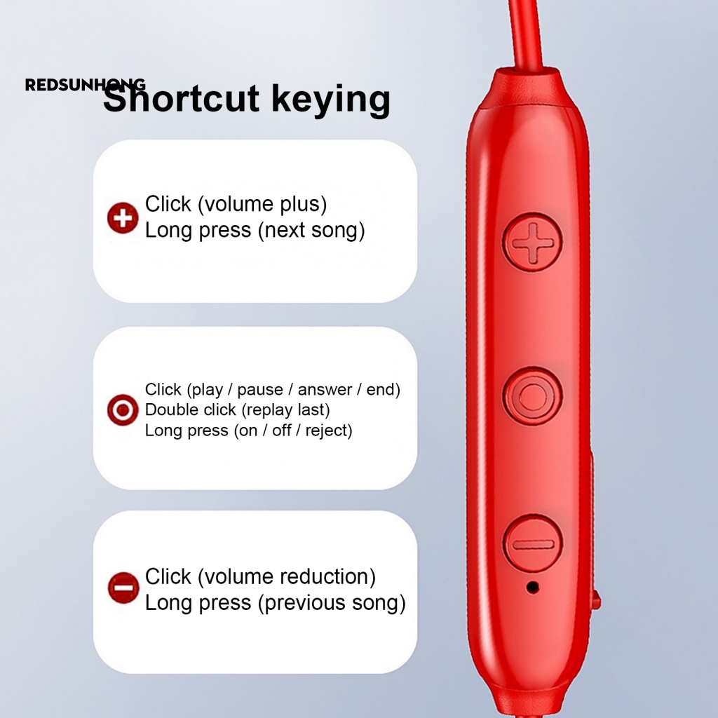 [RSH] Tai Nghe Thể Thao Không Dây Từ Tính Bền Bỉ Thời Gian Chờ Lâu Cho Luyện Tập Thể Thao