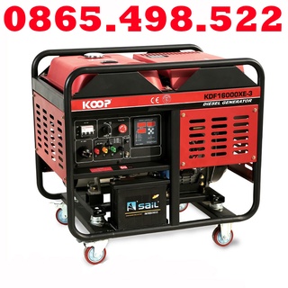 Máy phát điện chạy dầu 12kw koop kdf16000xe 3 pha