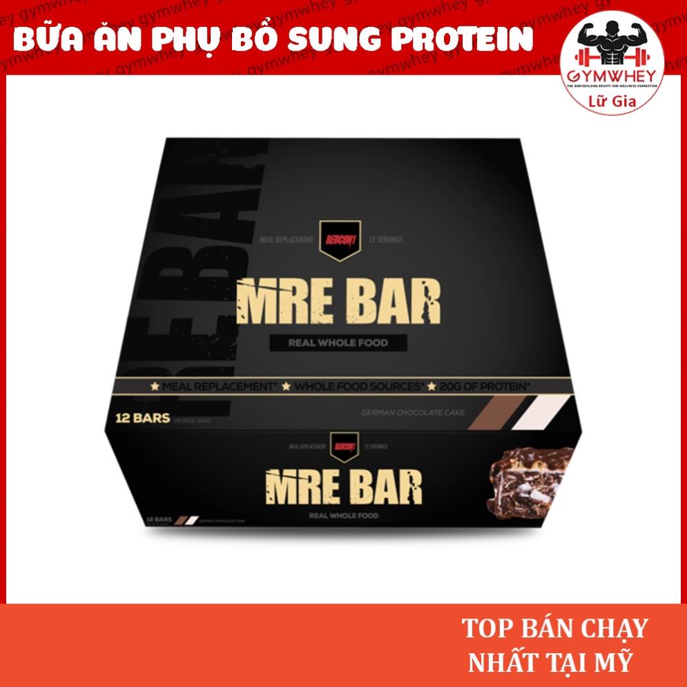 Redcon1 Mre Bar Thanh bar Bổ Sung Protein Thay Thế Bữa Ăn Phụ - 12 Thanh/Hộp Authentic