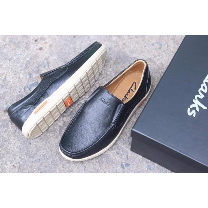 Giày lười CLARKS da bò mềm, nhập khẩu Thái Lan GCL06