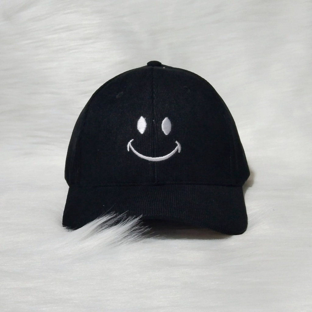 Mũ lưỡi trai, nón kết cao cấp nam nữ đẹp thêu HÌNH MẶT CƯỜI CUTE phong cách Ulzzang unisex mã k45