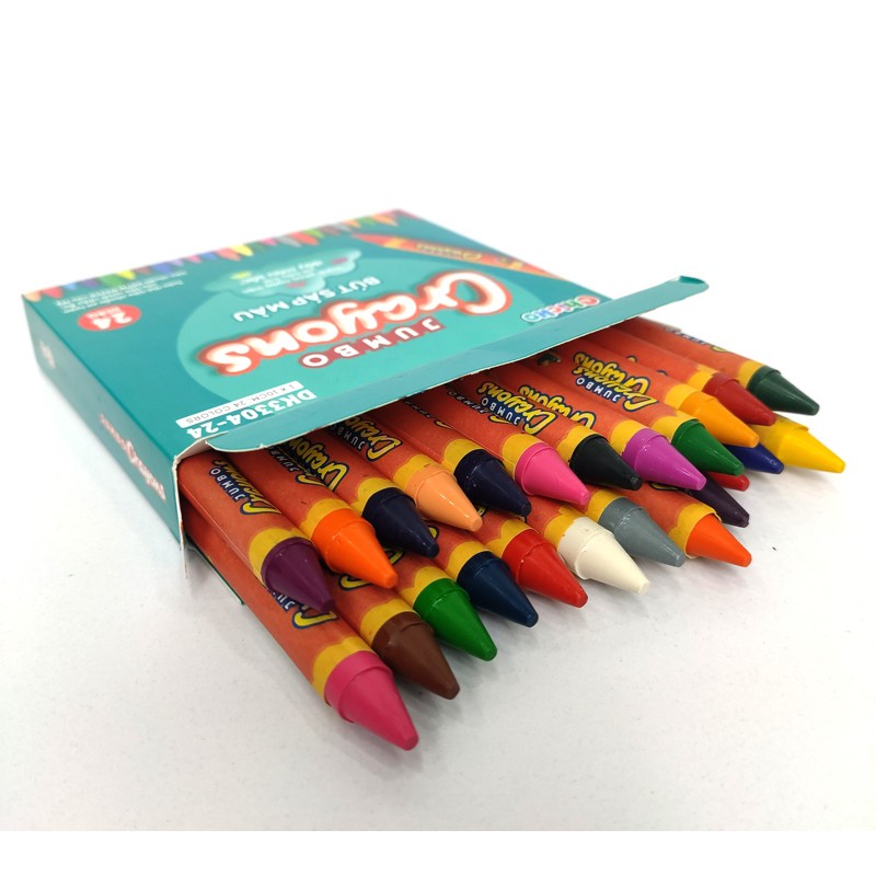 Bút Sáp Màu Duka: Jumbo Crayons (24 Màu) DK 3304 - 24