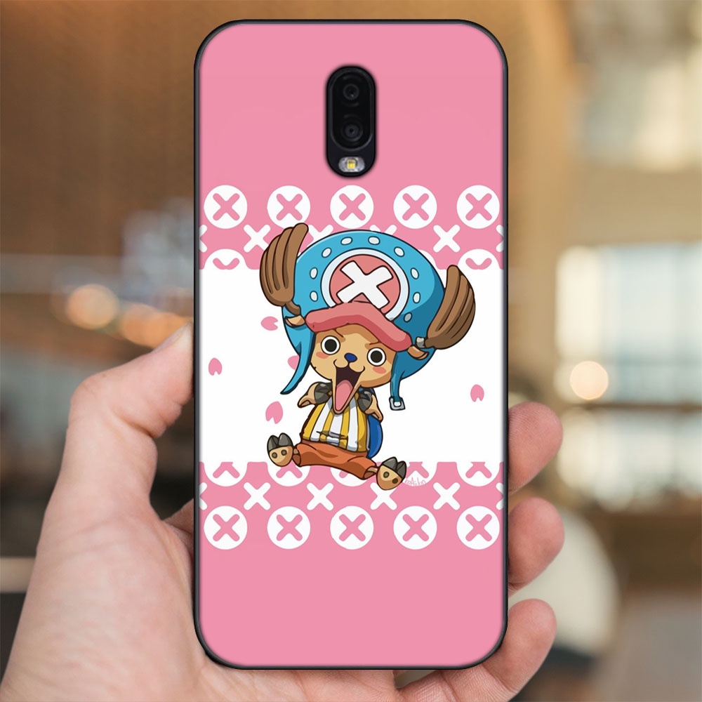 Ốp lưng Samsung J7 Plus viền đen in hình Chopper One Piece Đảo Hải Tặc