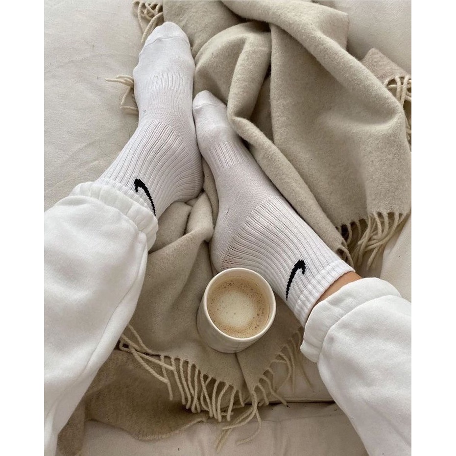 Tất Nike Cổ Cao Nam Nữ Thể Thao, Tất Nam Cổ Cao Chất Liệu Dệt Kim Cao Cấp Phong Cách Hàn Quốc_GREENSTORE_