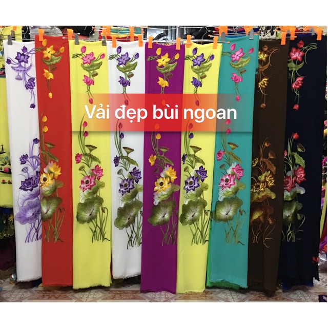 Vải áo dài thêu