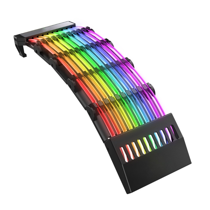 Dây Cáp Nối Dài Đèn Led RGB 24 Pin PSU 5V 3-Pin ARGB Màu Cầu Vồng Chất Lượng Cao