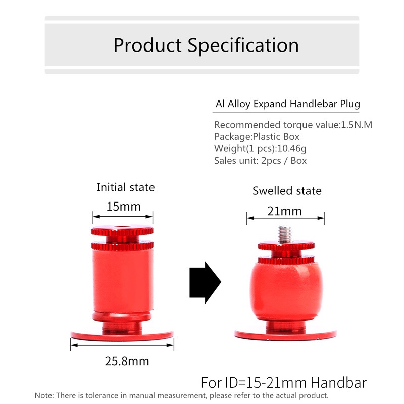 1 Cặp Nút Gắn Tay Lái Xe Đạp Bằng Hợp Kim Nhôm Gọn Nhẹ