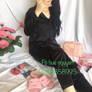 PIJAMA LỤA HÀN CHẤT DÀY DẶN ĐẸP K NHĂN ẢNH THẬT