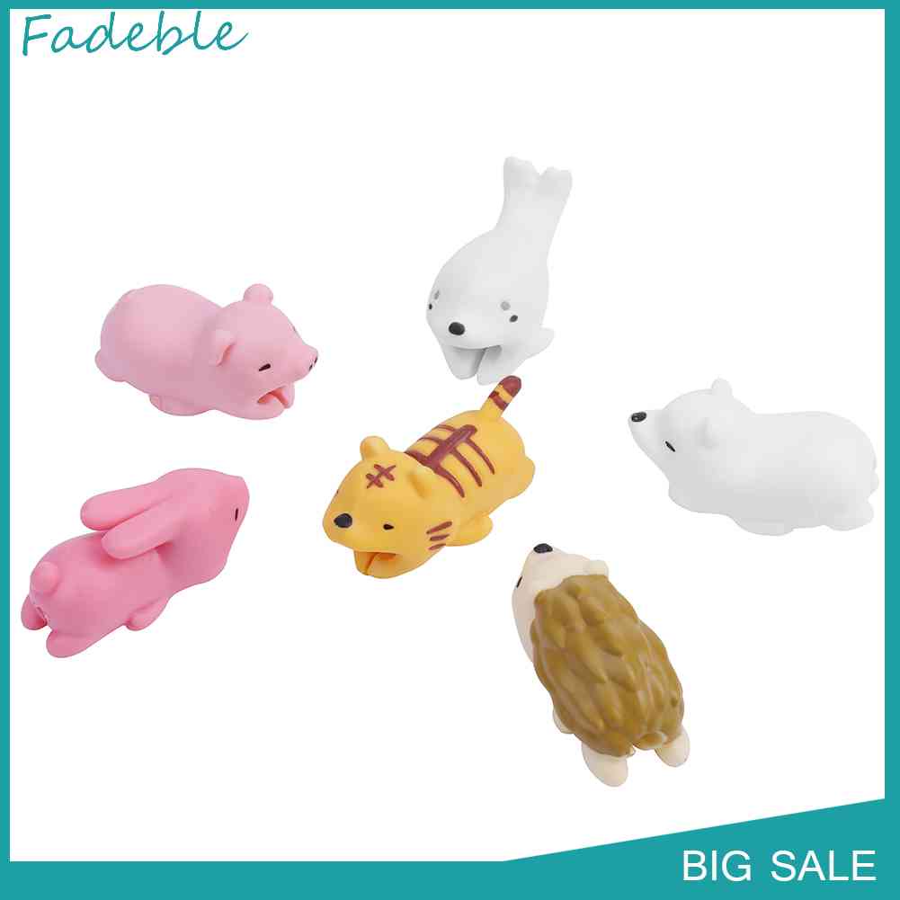 Phụ Kiện Bảo Vệ Dây Cáp Sạc USB Hình Thú Đáng Yêu Bằng Nhựa PVC