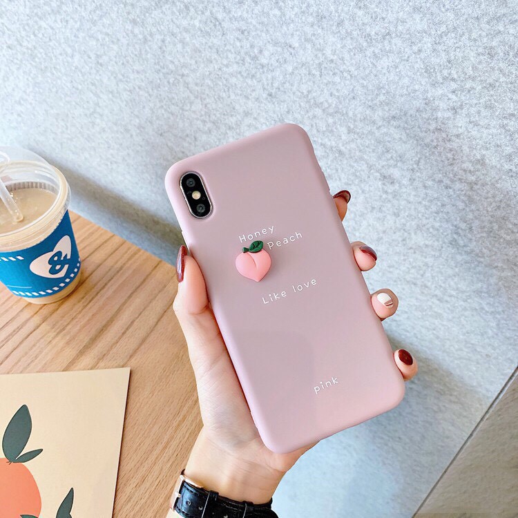 Ốp Lưng Iphone TPU gắn Trái Cây (Gắn Nổi)