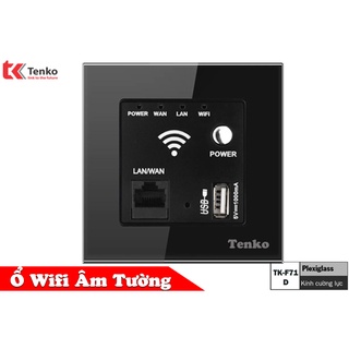 Bộ Khuyếch Đại WIFI Âm Tường Mặt Kính Cường Lực Chuẩn 300Mbps TK-F71-B-69 Màu Đen