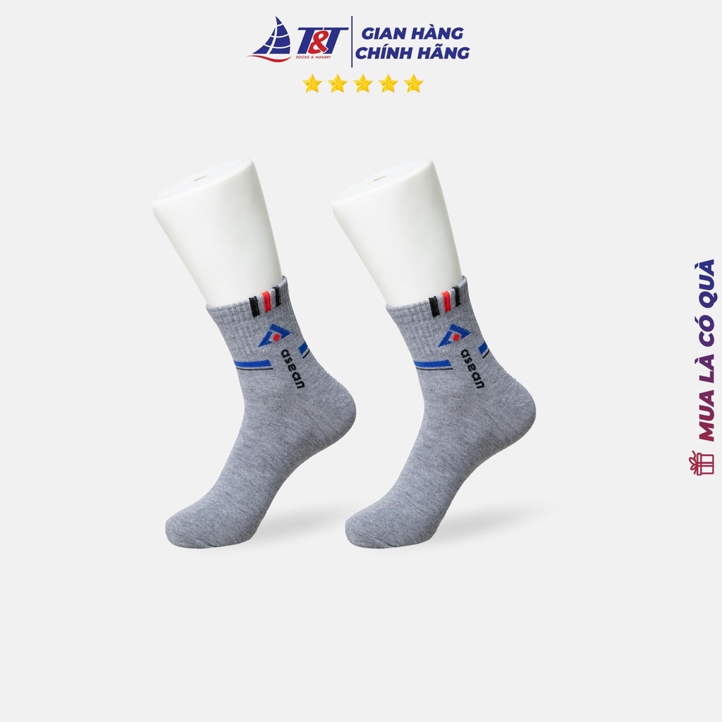 Combo 5 đôi Tất Nam cổ trung Asian T&amp;T SOCKS - NAM 405