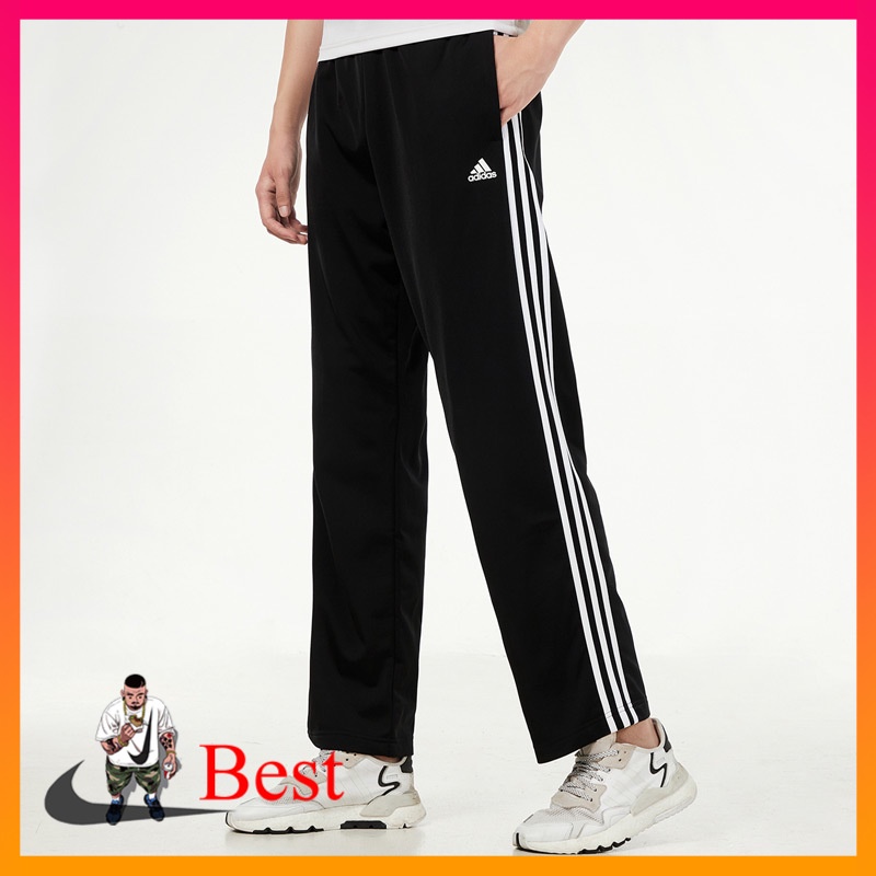 Quần thể thao Adidas cổ điển kẻ sọc 3 sọc 2021 ống suông rộng H46110