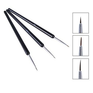 [Cọ Nail] Set Cọ Nét 3 Cây Cán Đen