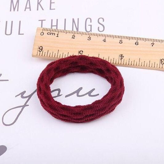 Dây cột tóc cao su co giãn không đường may kiểu dáng đơn giản phong cách Hàn Quốc