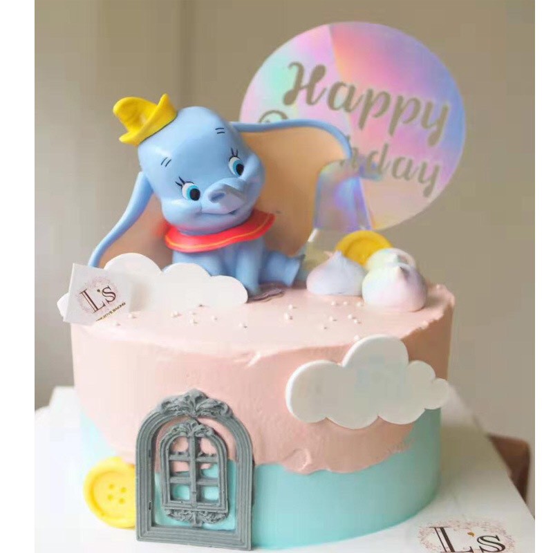 Chú voi dễ thương trang trí bánh kem