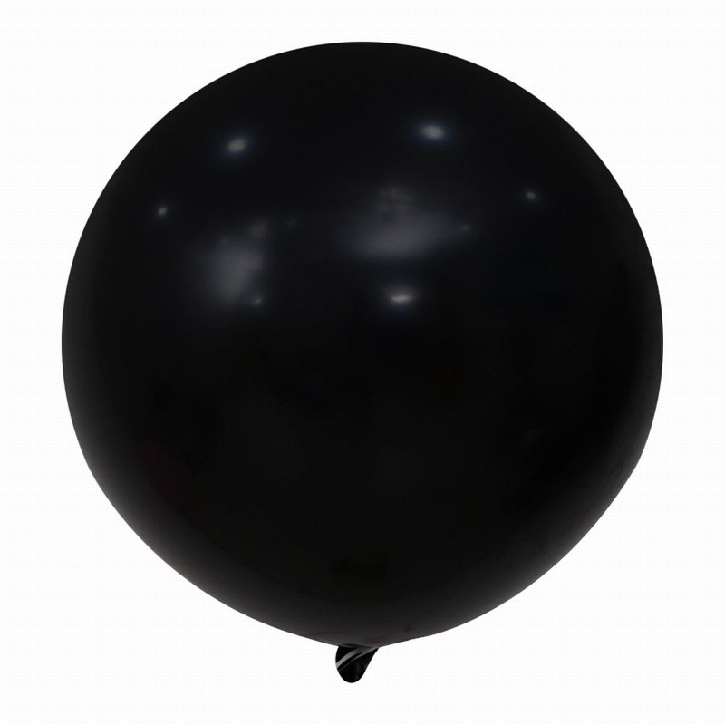 Bong Bóng Latex Hình Tròn Màu Đen Kích Thước Lớn 36 Inch Dùng Trang Trí Tiệc Cưới/Sinh Nhật