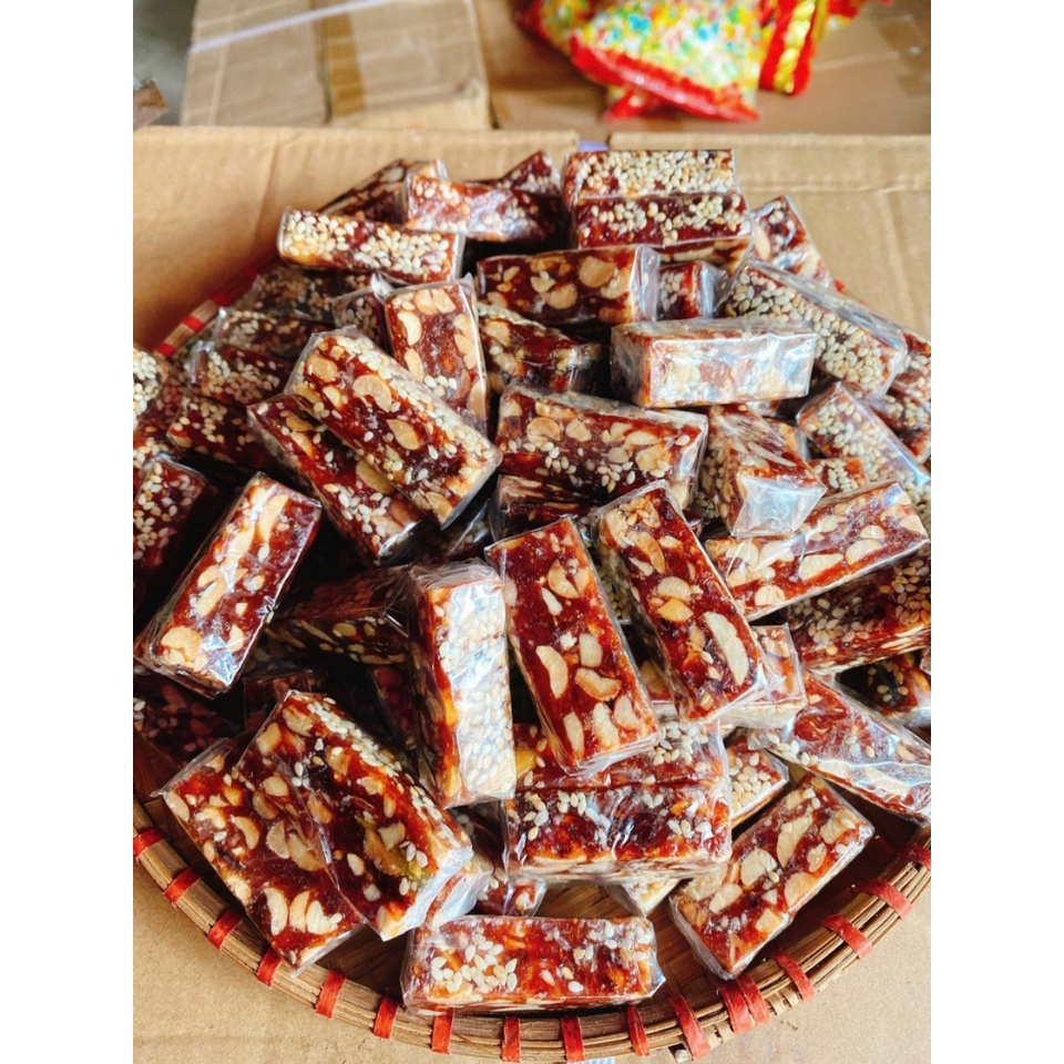 Kẹo chuối mè gừng đậu phộng loại ngon 500g