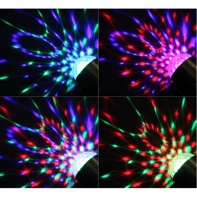 [ Hàng loại 1 - Có điều khiển ] Đèn LED xoay 7 màu vũ trường cảm ứng nhạc mini Lochi Store