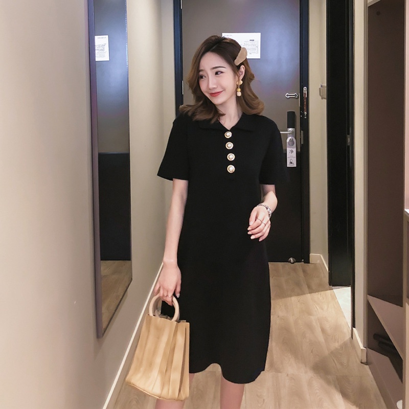 Đầm chữ A IELGY tay ngắn phiên bản học đường Hàn Quốc cho nữ