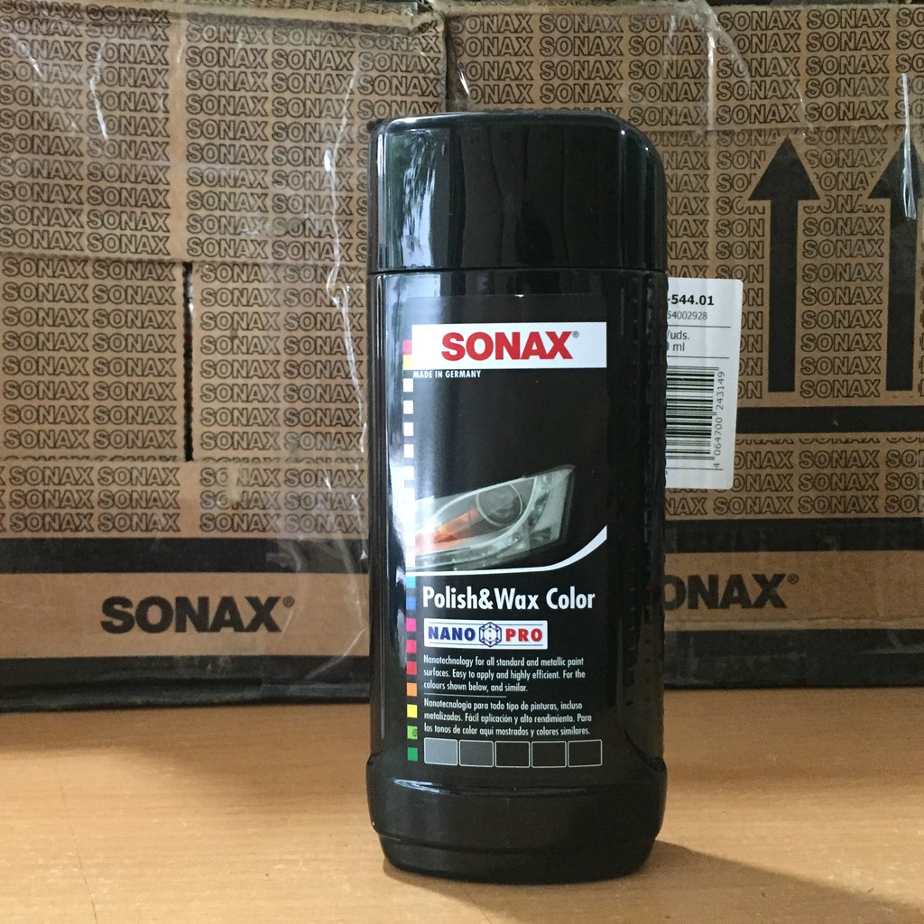 Đánh bóng xóa xước sơn xe SONAX polish wax color 296141 ( Dành cho sơn xe màu đen )