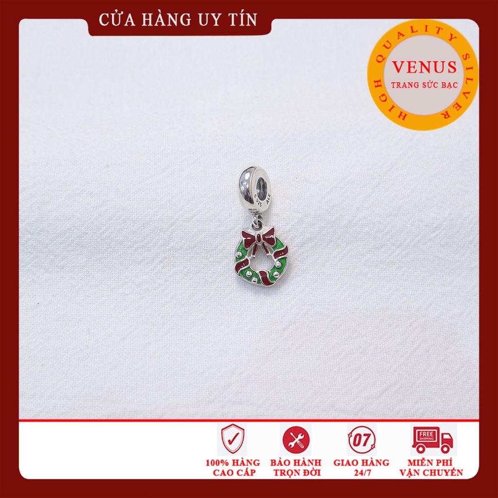 [Charm bạc 925 cao cấp] Charm treo chiếc tất đỏ- Mã sản phẩm VENUST21