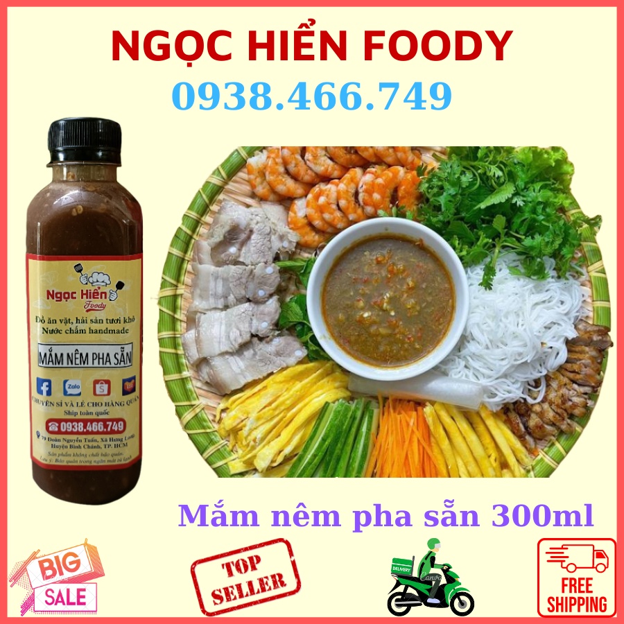 Mắm nêm pha sẵn , Chấm gỏi cuốn, NGỌC HIỂN FOODS