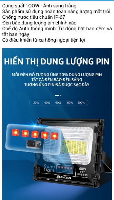 ĐÈN PHA LED NGOAI TRỜI CHÍNH HÃNG JINDIAN JD-8825L