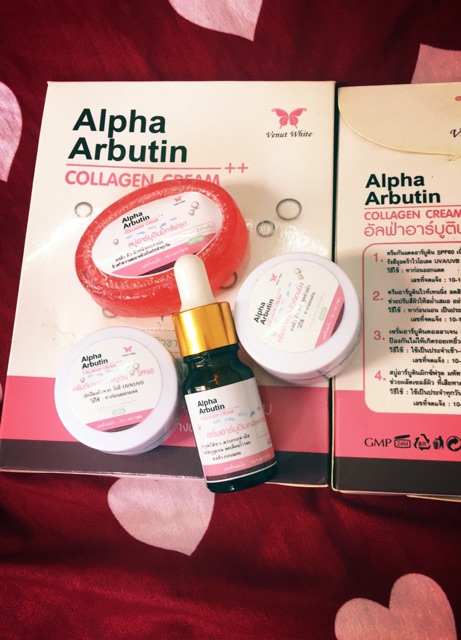 Set dưỡng da ALPHA ARBUTIN COLLAGEN CREAM ( 4 sản phẩm ) made in thailand