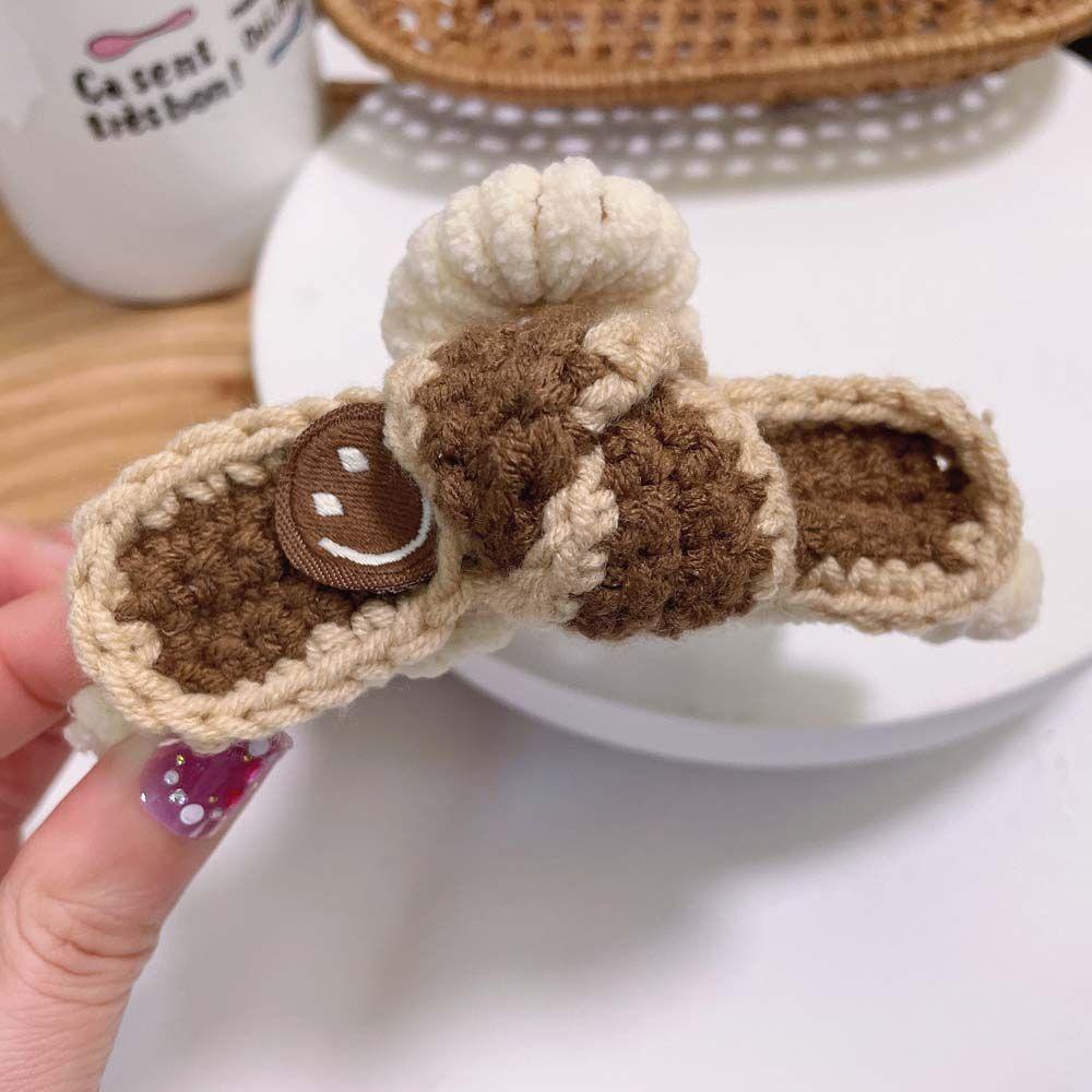 Kẹp Tóc Nơ Dệt Kim Hình Mickey Minnie Dễ Thương Thời Trang Thu Đông