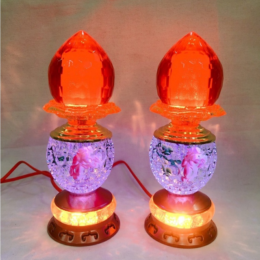 Đèn thờ, Đèn led đổi màu hình trái đào, bàn thờ tổ tiên, ông bà, thờ phật, ông địa, thần tài - đèn thờ NDB-2108