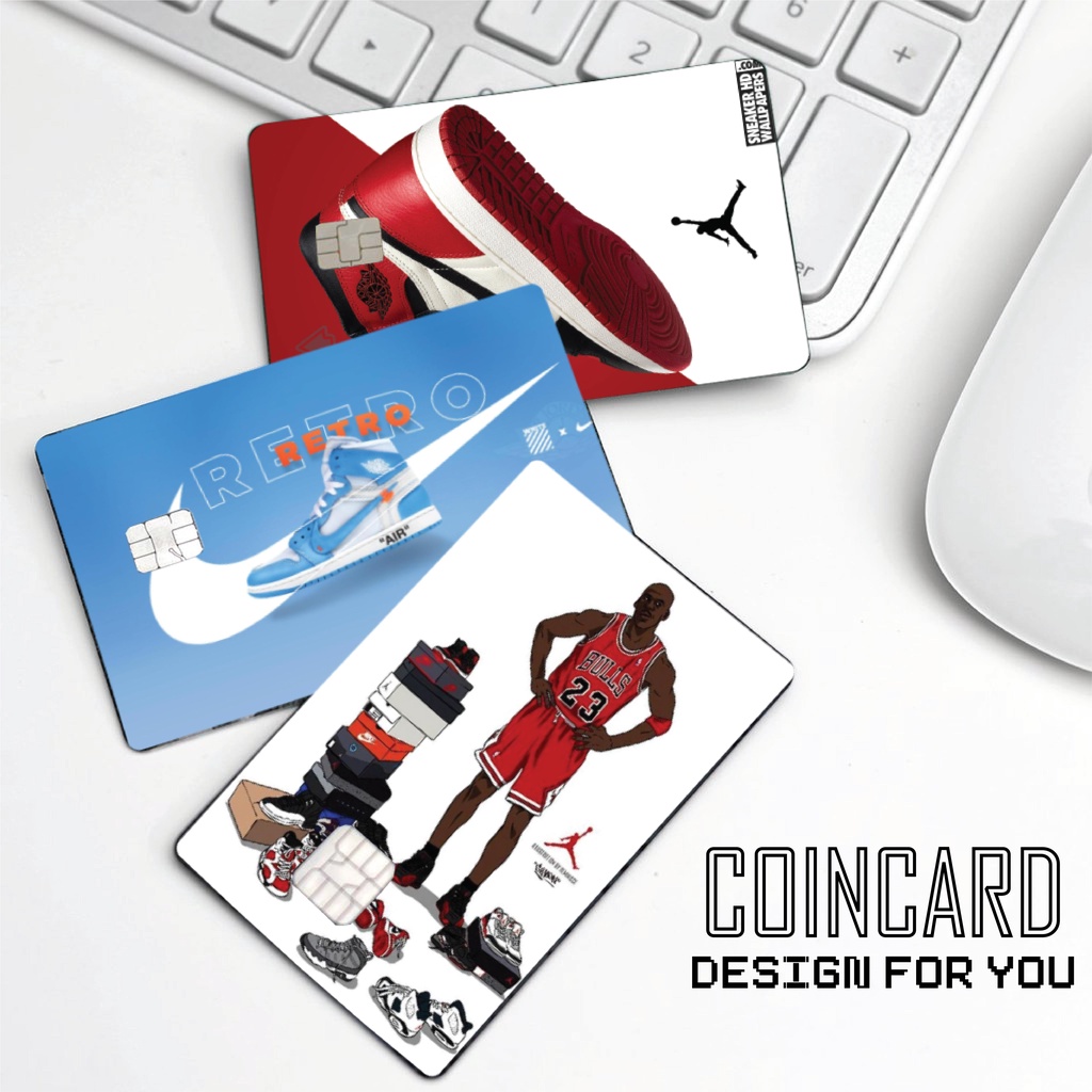 "JORDAN " ( Decal dán Thẻ ATM, debit, thẻ từ, thẻ chung cư, bảo vệ thẻ) | Dán thẻ ATM COINCARD