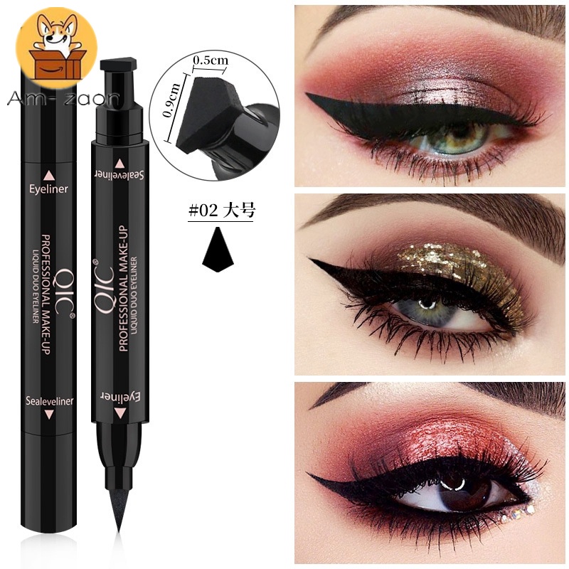 Bút Kẻ Mắt Có Đầu Tem In Hình Đuôi Mắt Trang Điểm Kháng Nước Chống Mồ Hôi Mau Khô Và Không Lem