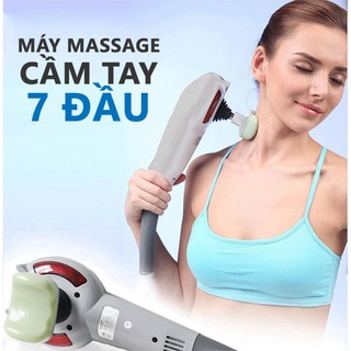 BH 12 tháng Máy massage cầm tay 7 đầu HỒNG NGOẠI Nhật Bản Magic King Massager