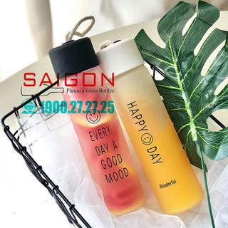 Bình Thủy Tinh Trụ Có Dây Đeo 350ml