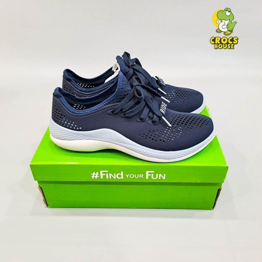 Giày crocs literide pacer 360 unisex, giày cross cột dây nhựa nam nữ chạy bộ siêu êm chân - Nhà Cá Sấu